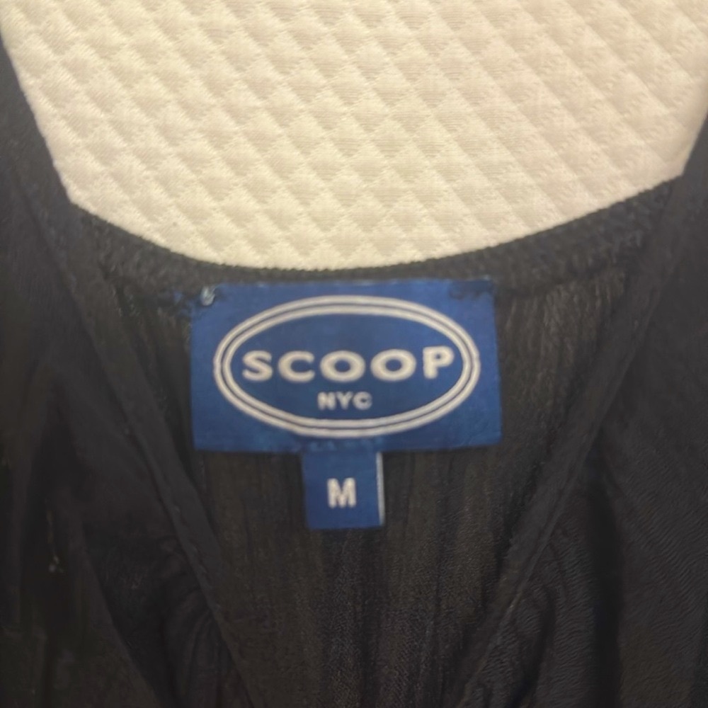 *Great Condition* Scoop NYC (Original!!) Long,Black, Wide Leg Jumpsuit, sz M